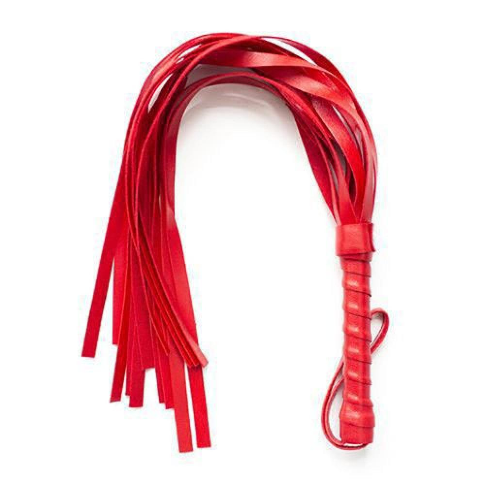 BDSM Fringed Flogger Whip Red