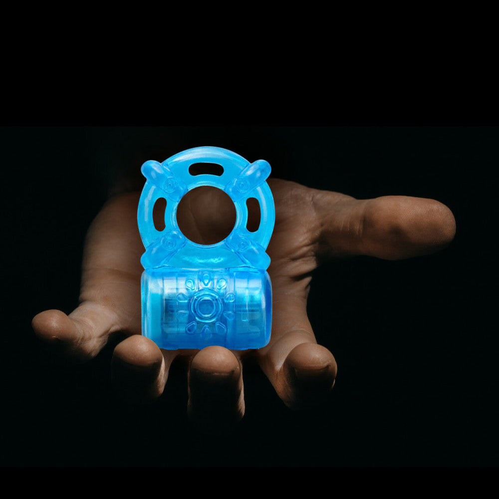Stay Hard Rechargeable Vibrating Cock Ring Blue