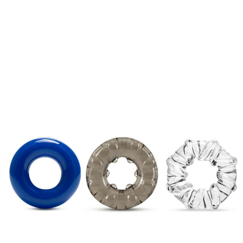 Stay Hard Triple Stretch Cock Rings 3-Pcs