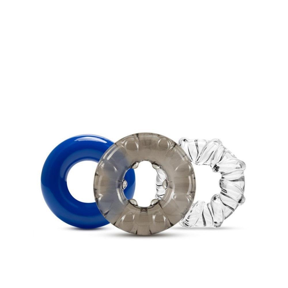Stay Hard Triple Stretch Cock Rings 3-Pcs