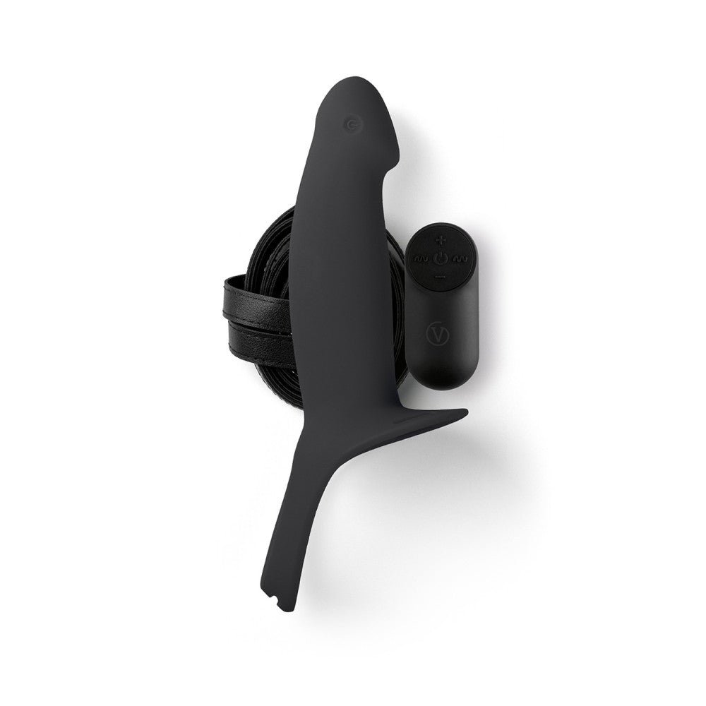Virgite Strap-on Belt Hollow Silicone Vibrating Dildo