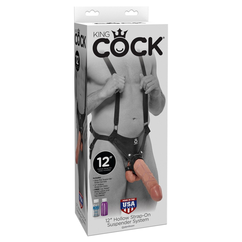 Strap-on Belt Suspender System with King 12'' Dildo
