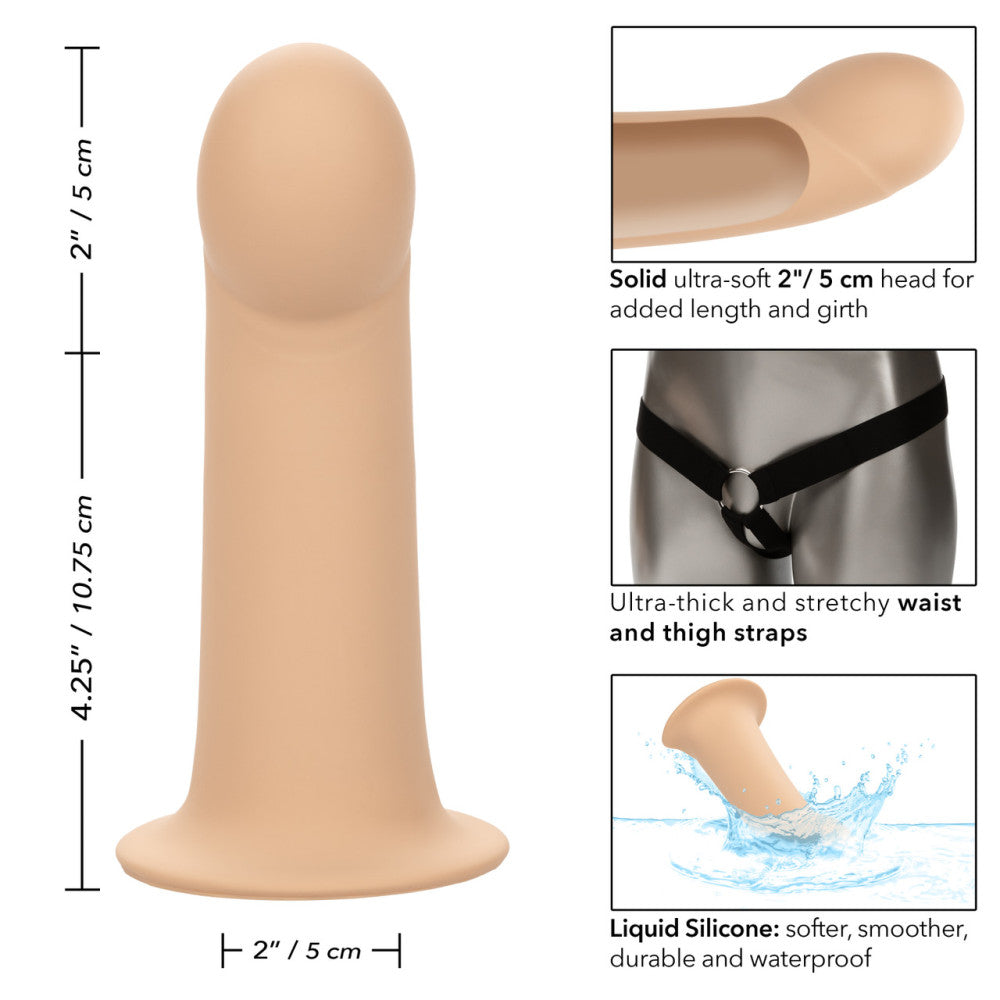 Strap-on Belt with Hollow Silicone Dildo - Penis Extender +5 cm