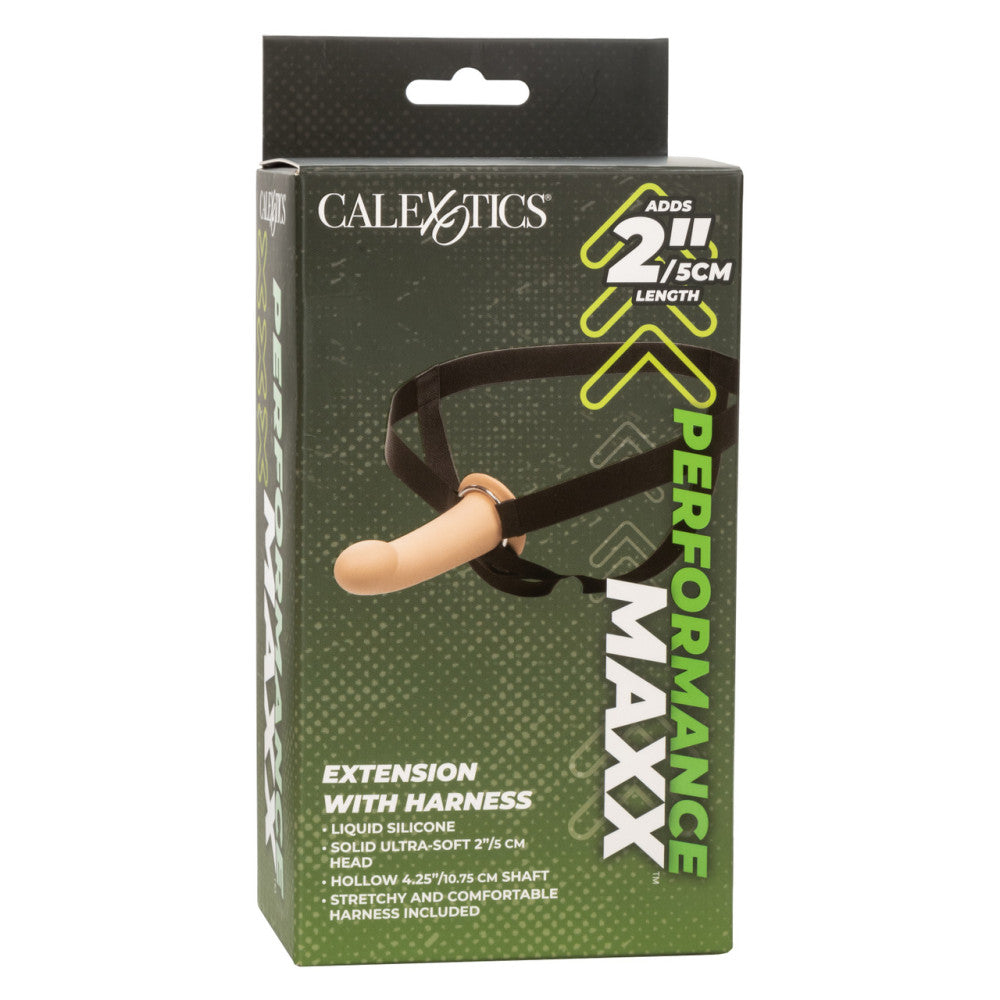 Strap-on Belt with Hollow Silicone Dildo - Penis Extender +5 cm