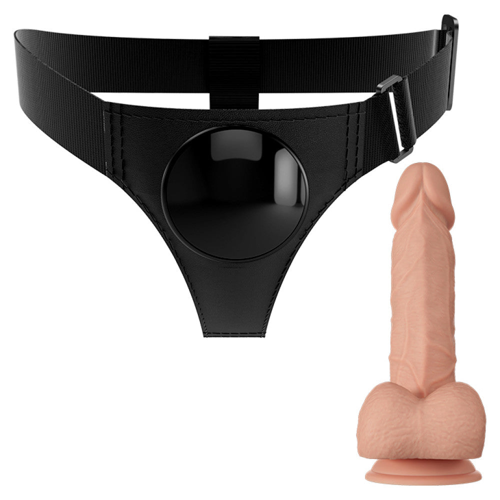 Strap-on Belt with Vacuum Grip & Realistic Dildo