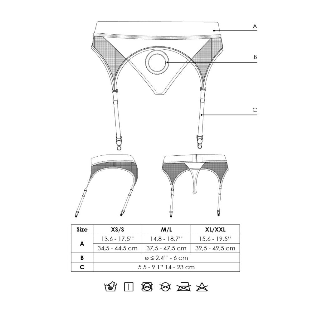 Strap-on Thong with Garter Belt & Bullet Vibrator Ouch!