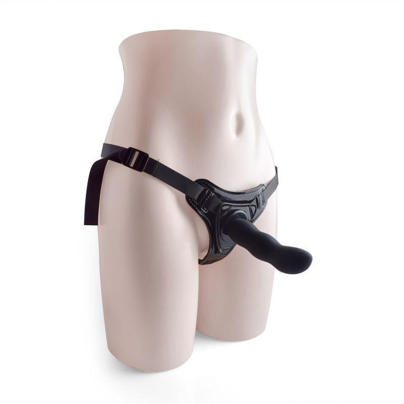 Active Strap-on Belt with Textured Dildo Black