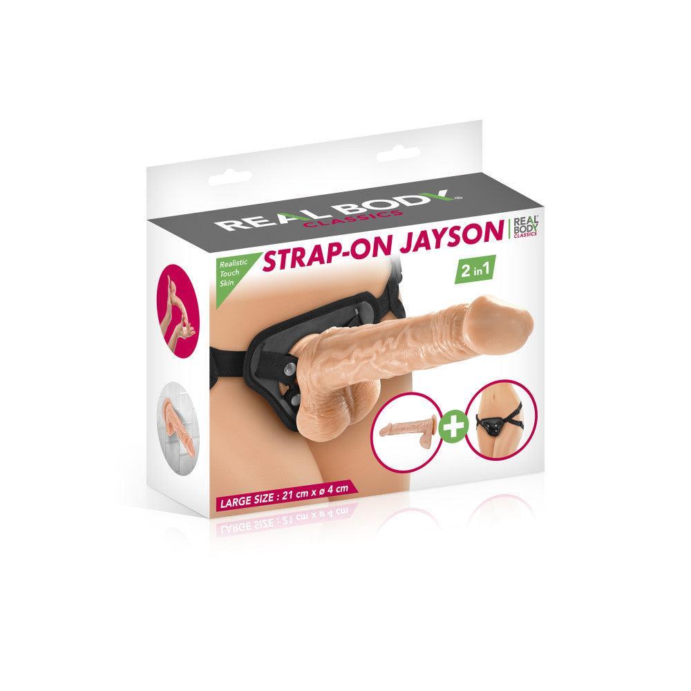 Strap-on belt with realistic dildo Real Body Jayson
