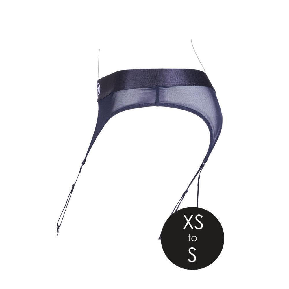 Strap-on thong with garter belt and bullet vibrator Ouch! XS/S