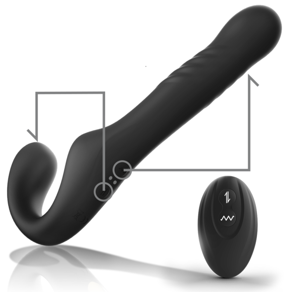 Strapless Dildo with Vibrations & Thrusts with Remote Ibiza