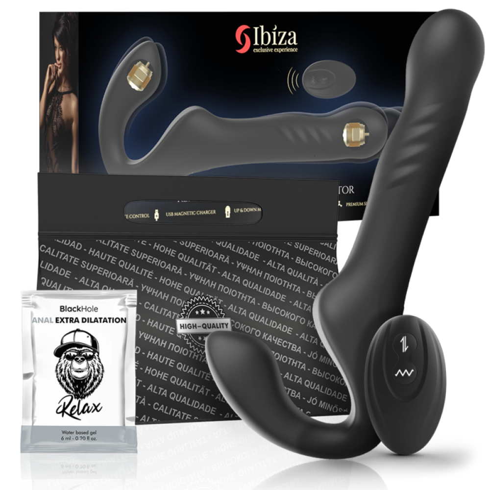 Strapless Dildo with Vibrations & Thrusts with Remote Ibiza