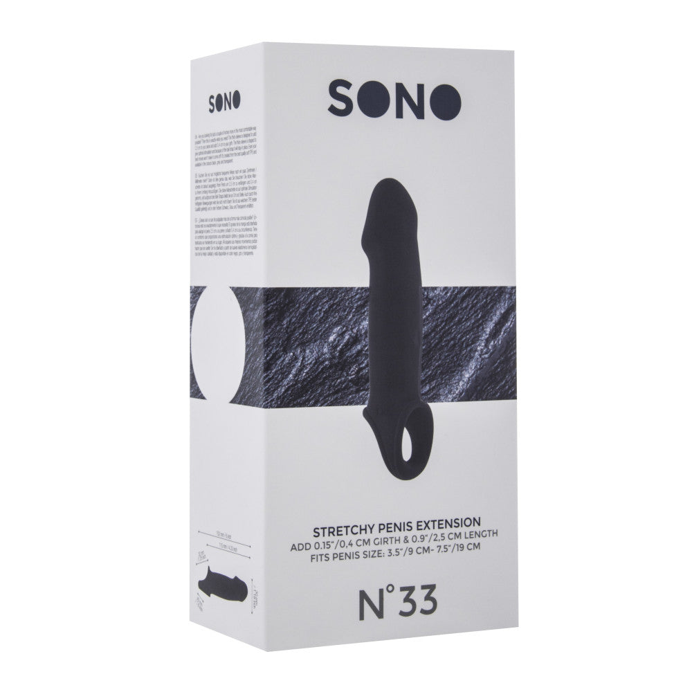 Sono #33 Stretchable Penis Extender with Ball Strap Black