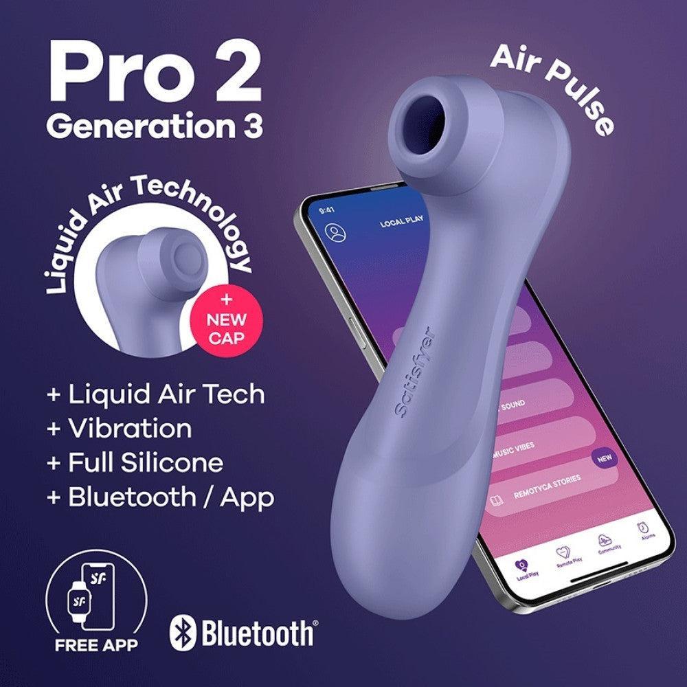 Satisfyer Pro 2 Generation 3 Air Pulse Vibrator with App Purple