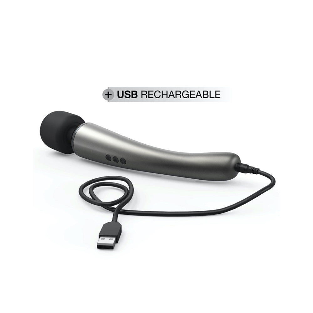 Megawand Rechargeable Powerful Wand Vibrator Silver