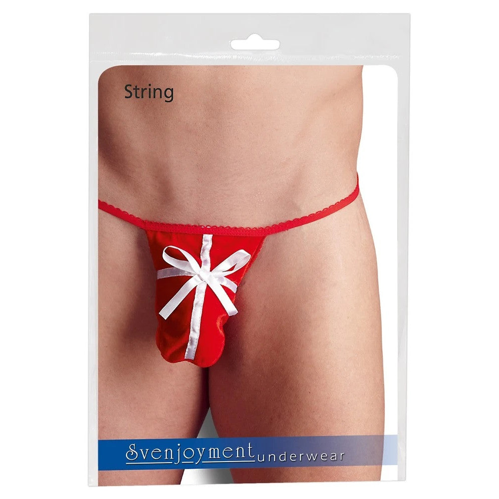 Svenjoyment men's sexy thong with ribbon