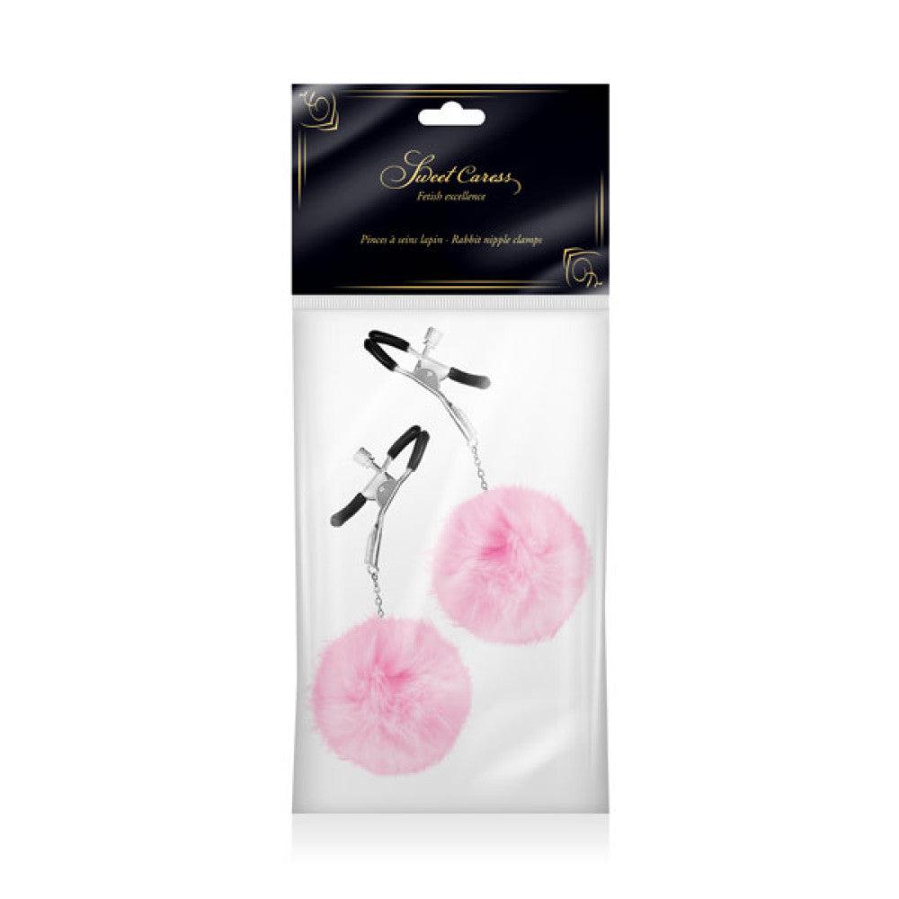 Sweet Caress Fluffy Ball Nipple Clips Pink