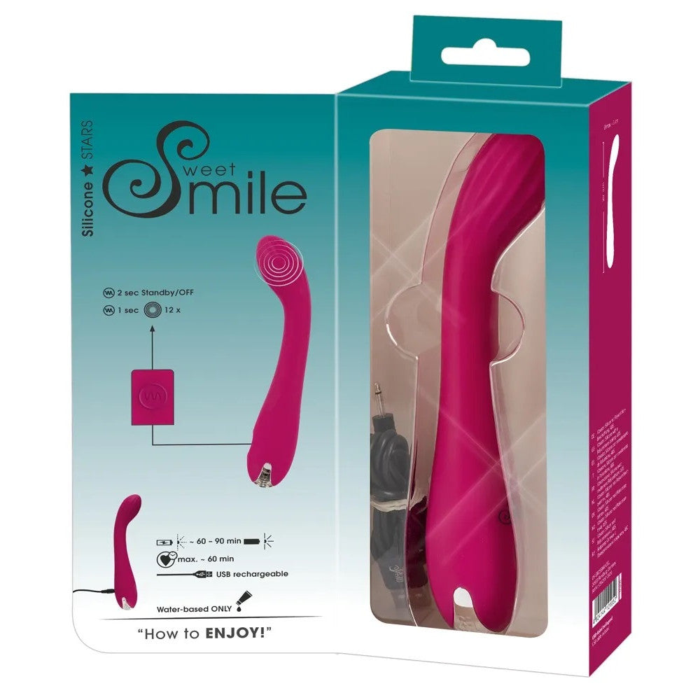 Sweet Smile G-spot Rechargeable Silicone Vibrator Pink