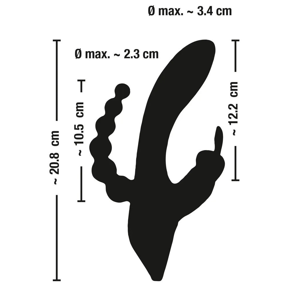 Sweet Smile Rechargeable Multifunctional Silicone Triple G-spot Vibrator