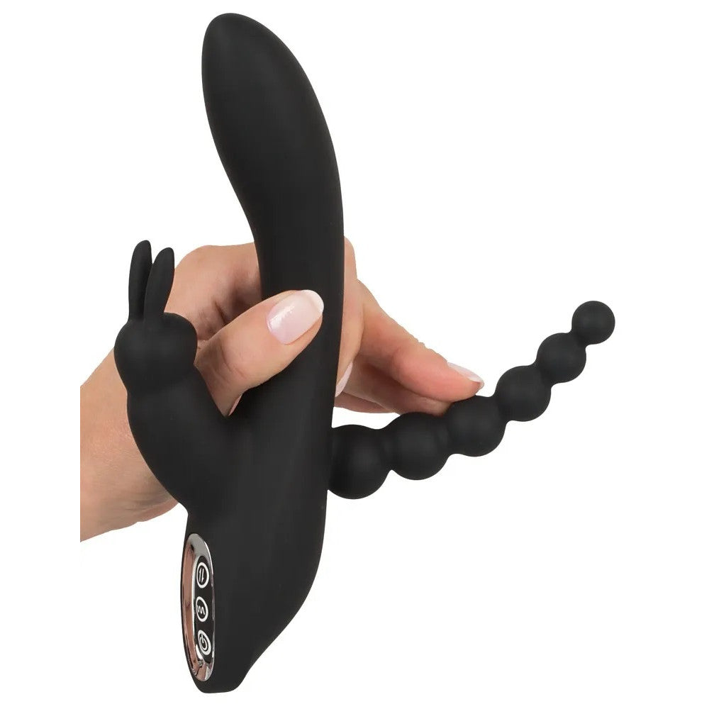 Sweet Smile Rechargeable Multifunctional Silicone Triple G-spot Vibrator