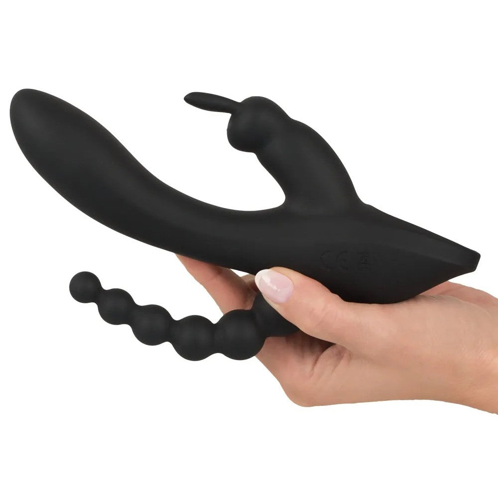 Sweet Smile Rechargeable Multifunctional Silicone Triple G-spot Vibrator