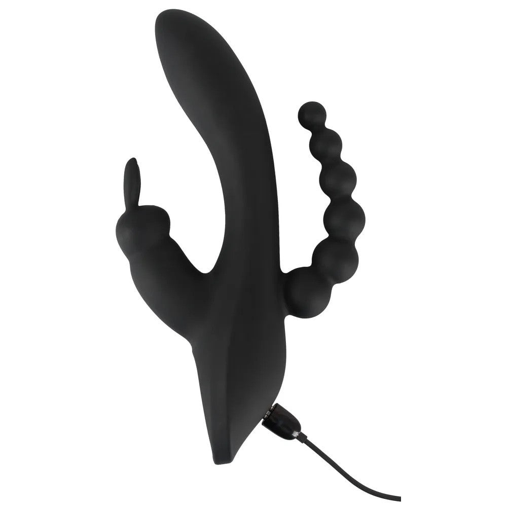 Sweet Smile Rechargeable Multifunctional Silicone Triple G-spot Vibrator