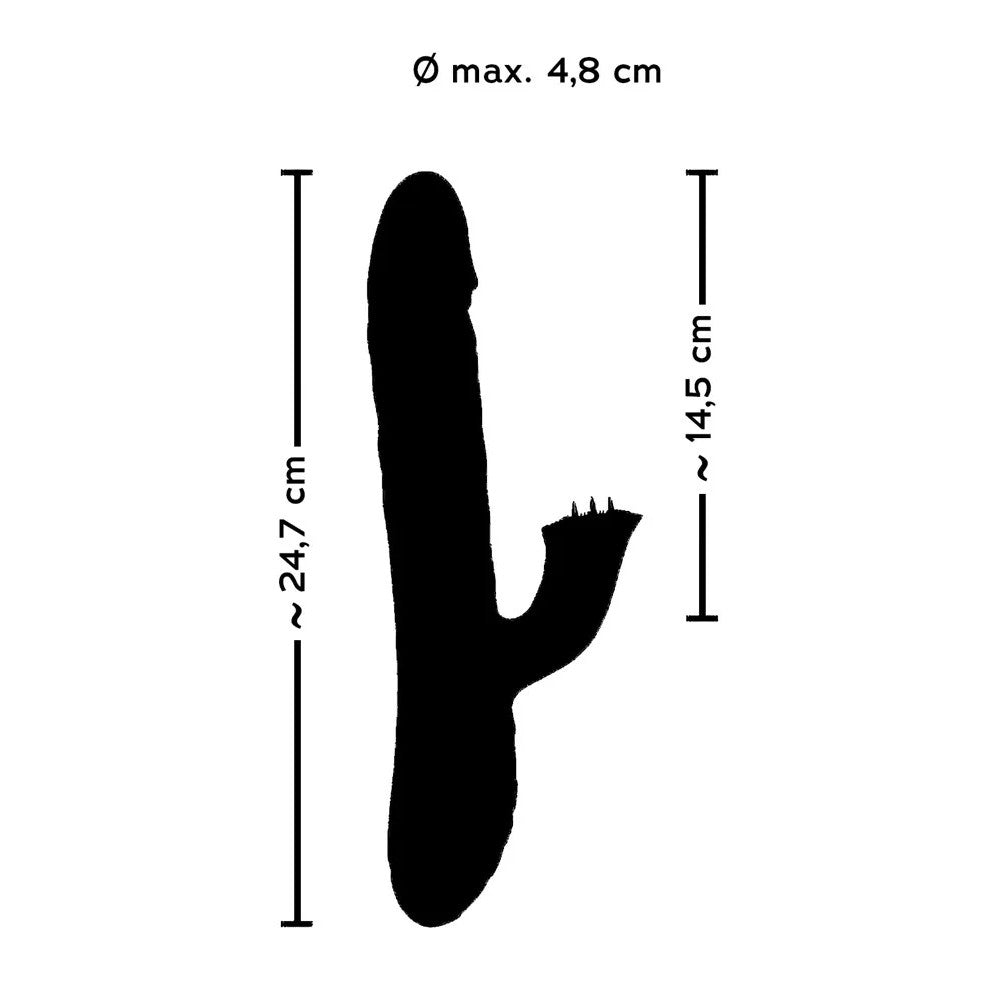 Sweet Smile Rechargeable Silicone Rabbit Vibrator with Rotating Beads