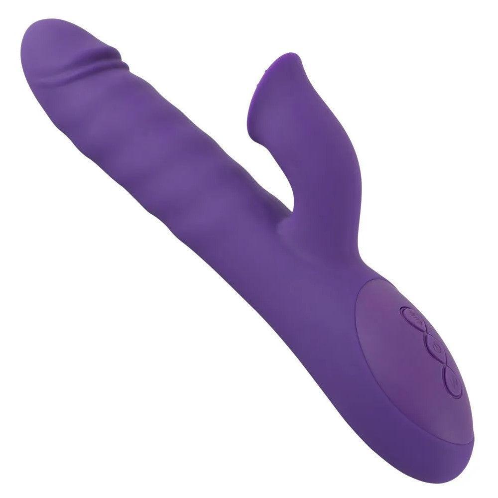 Sweet Smile Rechargeable Silicone Rabbit Vibrator with Rotating Beads