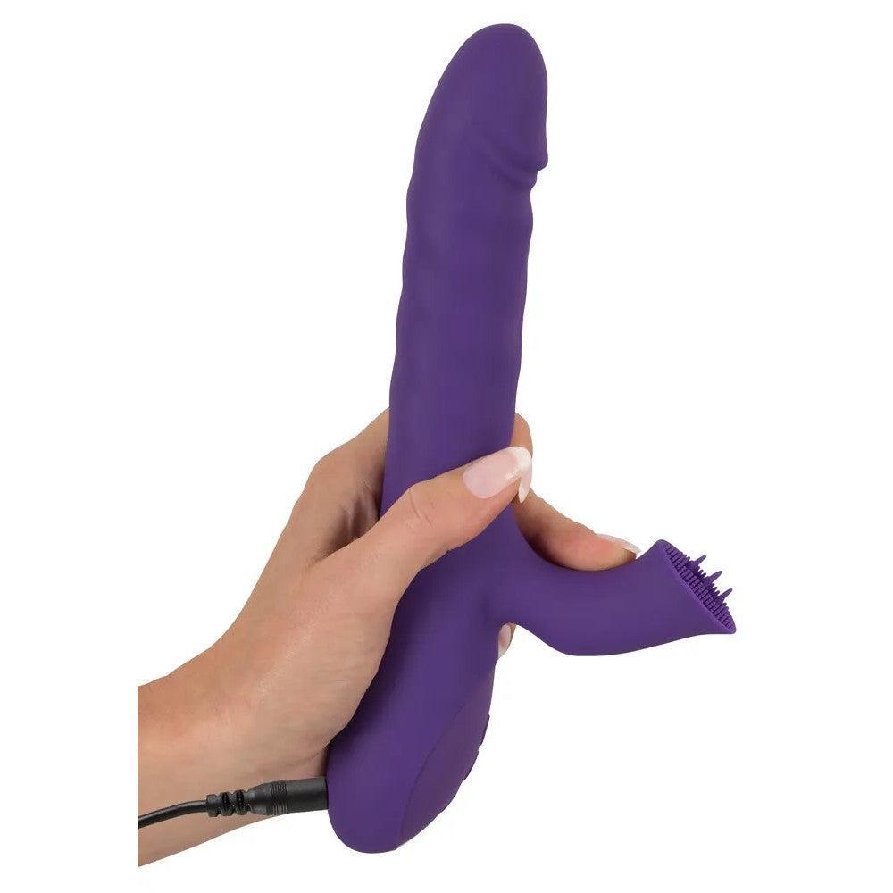 Sweet Smile Rechargeable Silicone Rabbit Vibrator with Rotating Beads