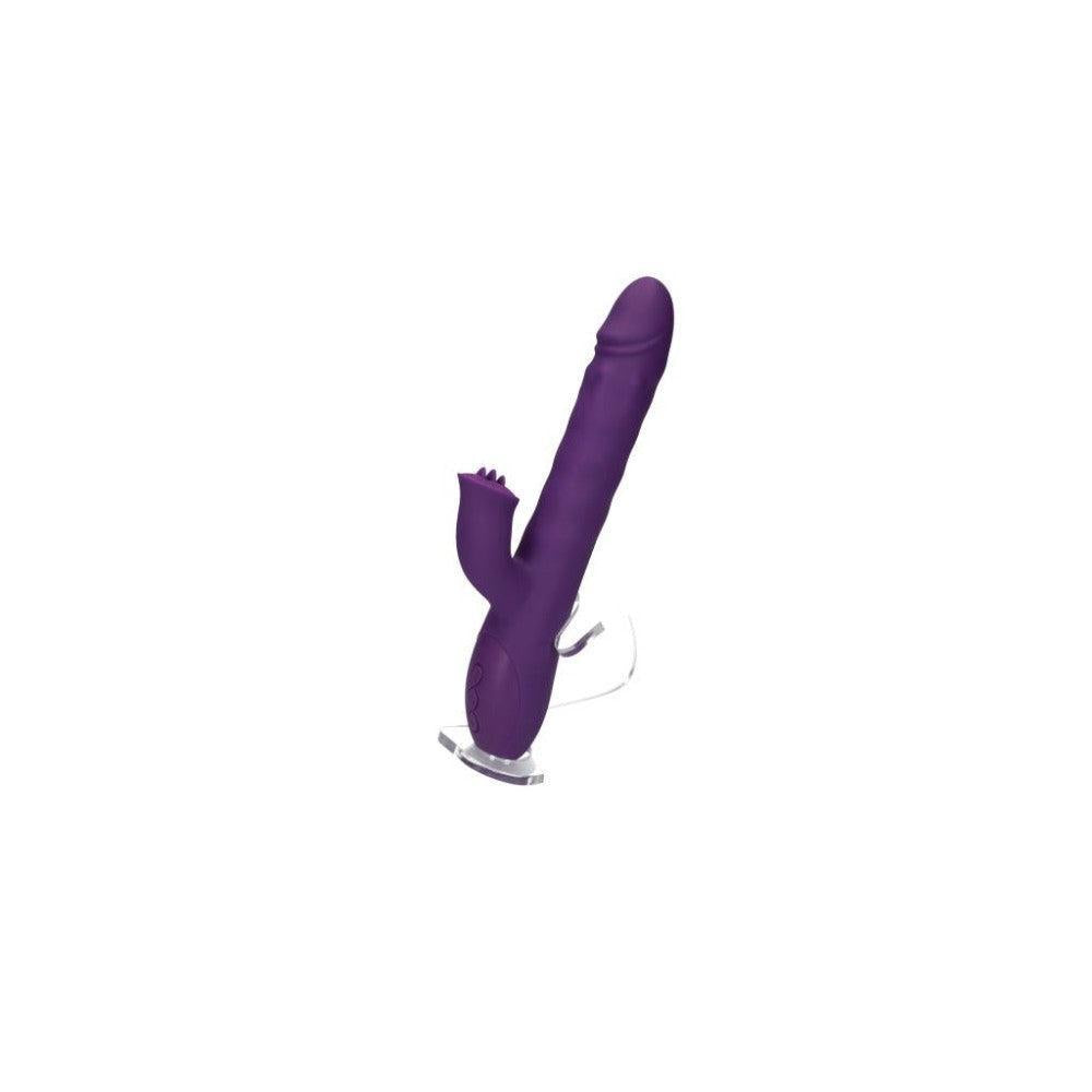 Sweet Smile Rechargeable Silicone Rabbit Vibrator with Rotating Beads
