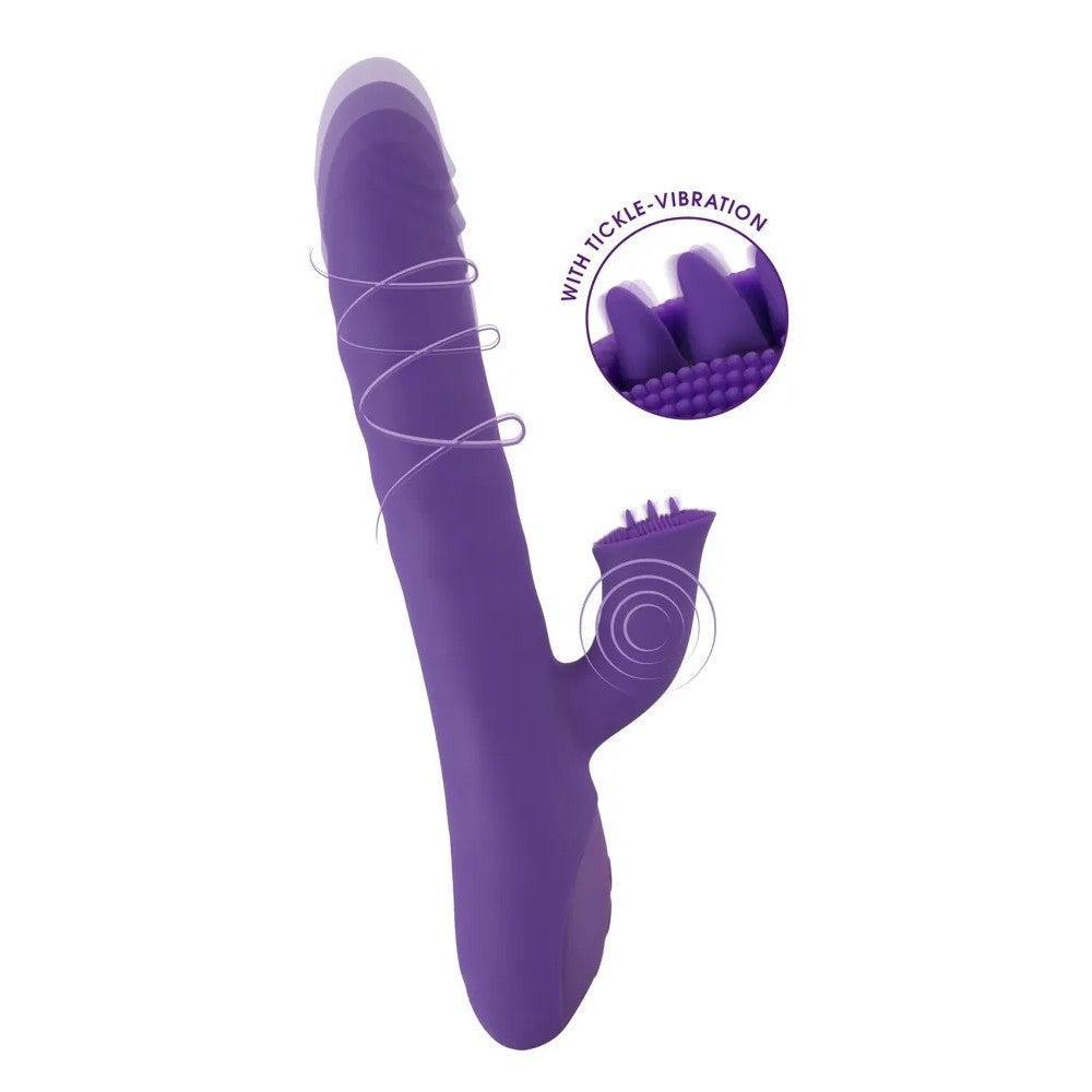 Sweet Smile Rechargeable Silicone Rabbit Vibrator with Rotating Beads