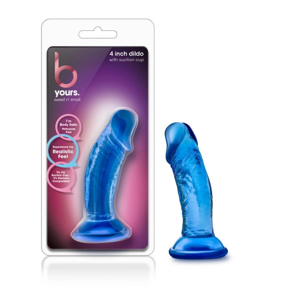 B Yours Realistic Suction Cup Dildo 4" Blue
