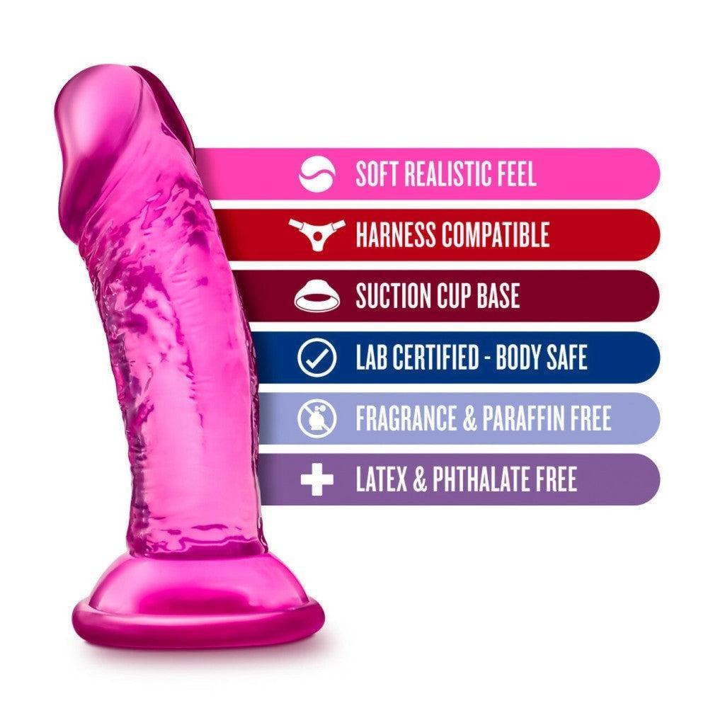 B Yours Realistic Suction Cup Dildo 4" Pink