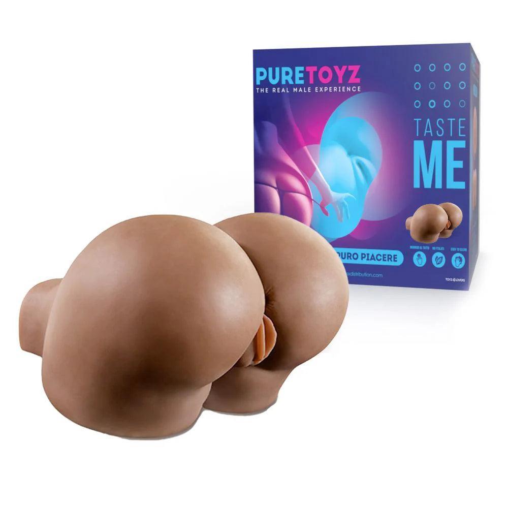 Taste Me Extra Large Realistic Masturbator with 2 Holes Brown