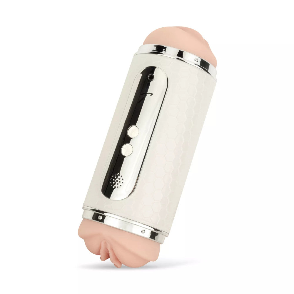 Teazers Double Rechargeable Vibrating Masturbator with Two Holes and Love Sounds