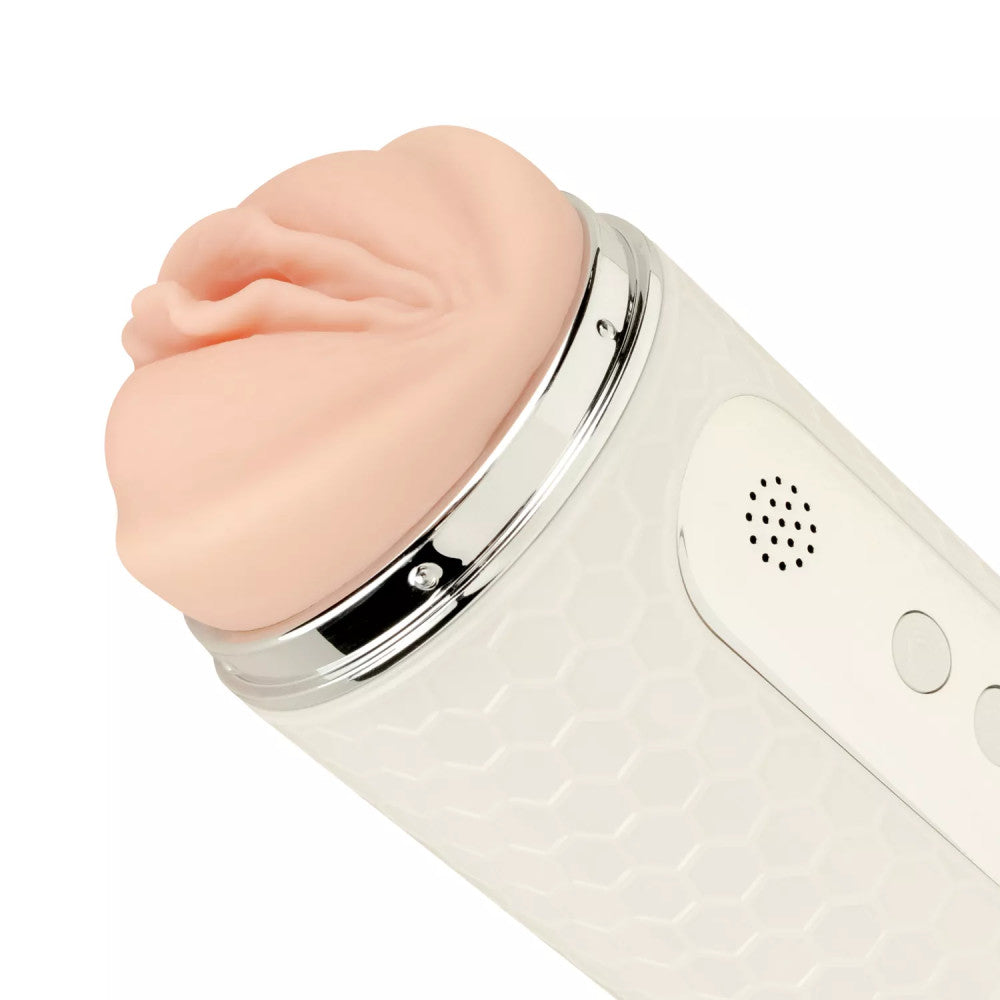 Teazers Double Rechargeable Vibrating Masturbator with Two Holes and Love Sounds