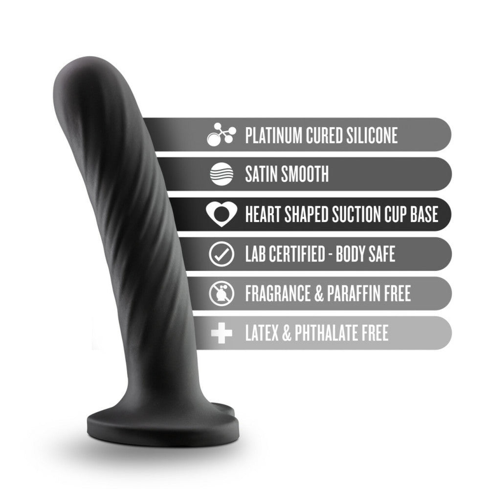 Temptasia Twist Silicone Dildo Vacuum Base Heart Size L