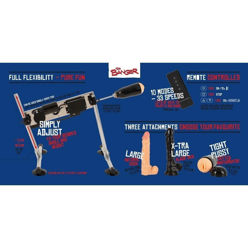 The Banger Double Sided Sex Machine with Remote