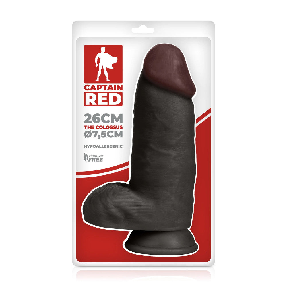 The Colossus Thick Realistic Dildo 10" Black