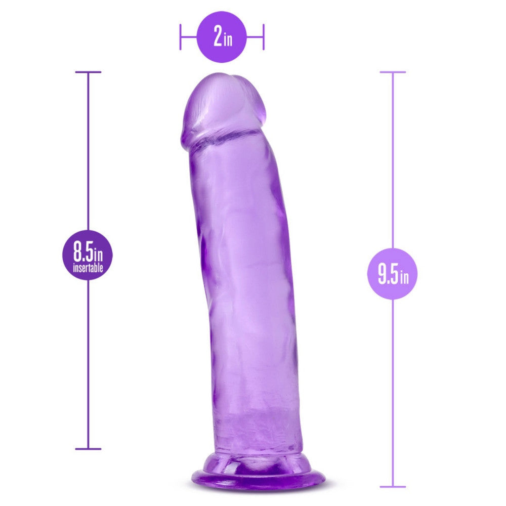 Thrill n' Drill 9" Large Realistic Jelly Dildo Purple