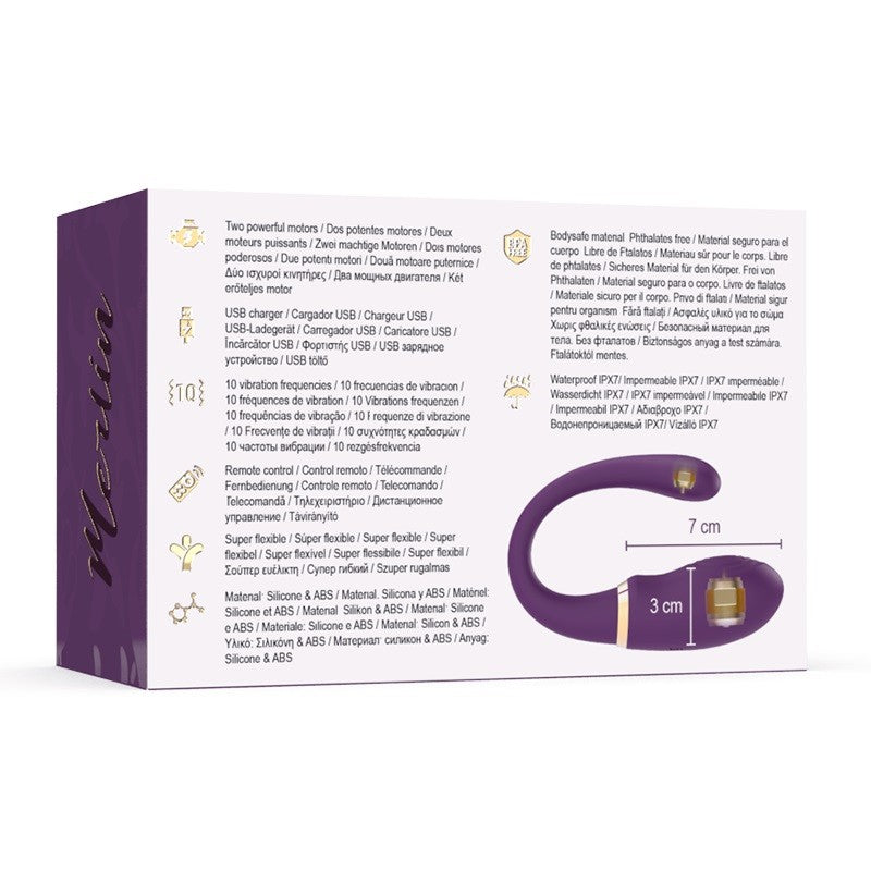 Treasure Merlin Remote Control Rechargeable Vibro Egg Purple