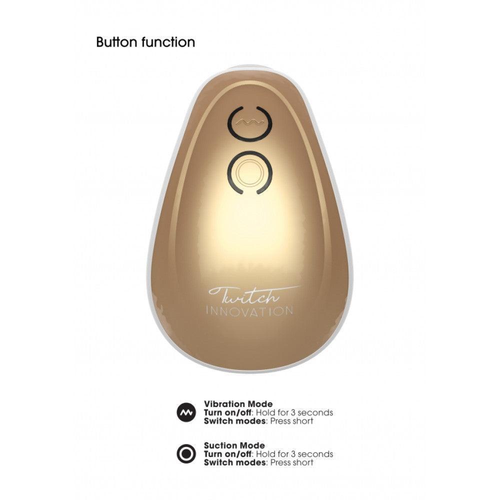 Twitch rechargeable hands-free suction clitoral stimulator
