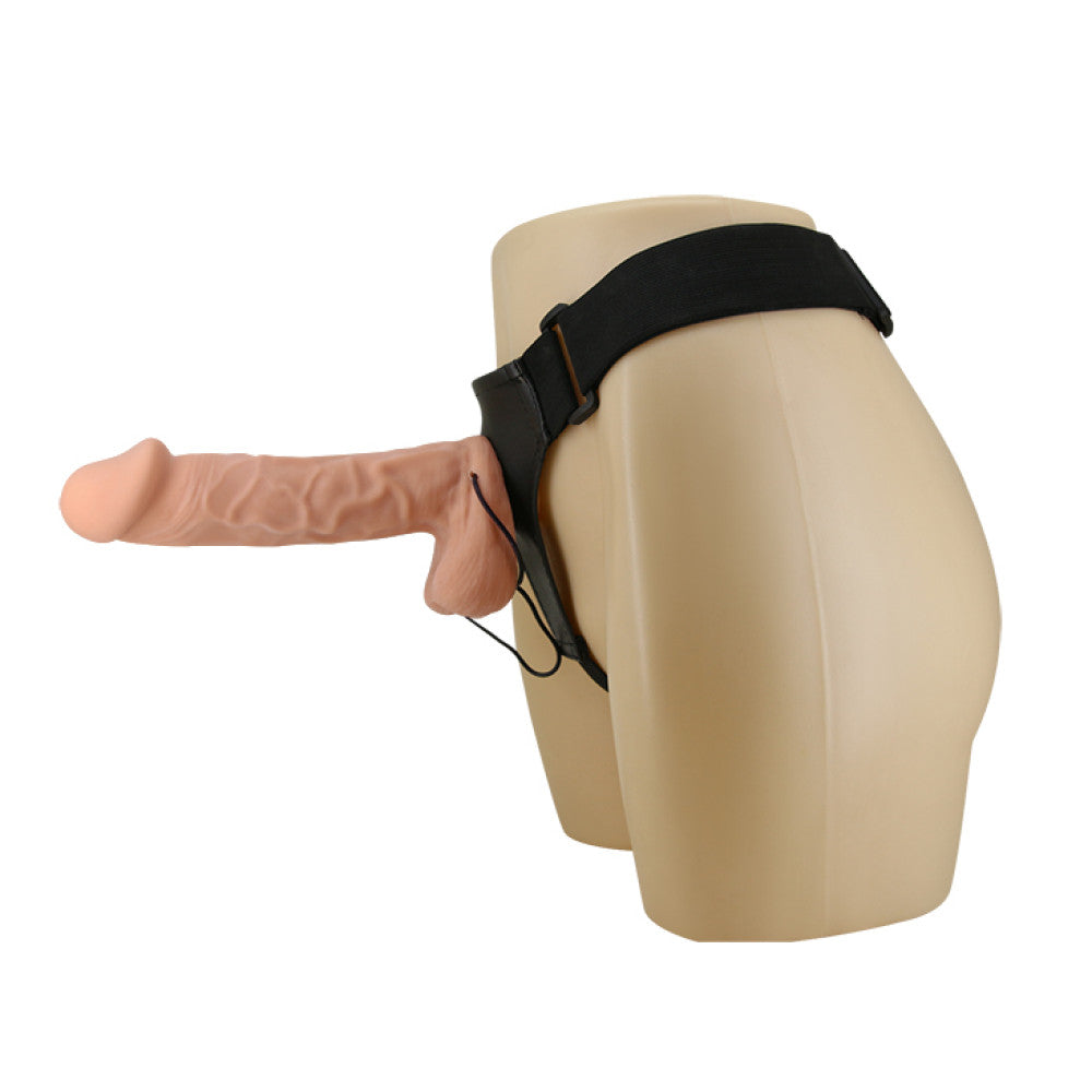 Ultra Passionate Vibrating Strap-on Harness with Large Realistic Dildo