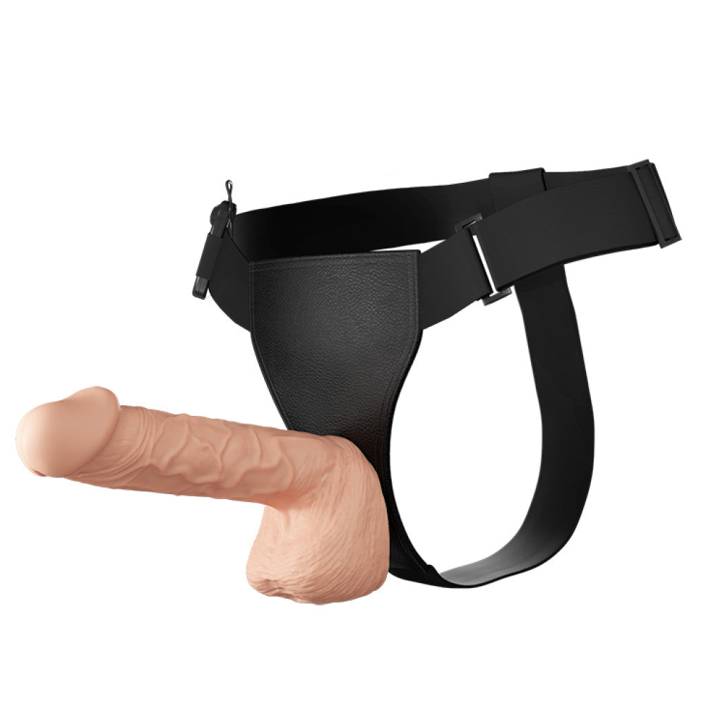 Ultra Passionate Vibrating Strap-on Harness with Large Realistic Dildo