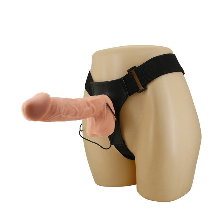 Ultra Passionate Vibrating Strap-on Harness with Large Realistic Dildo