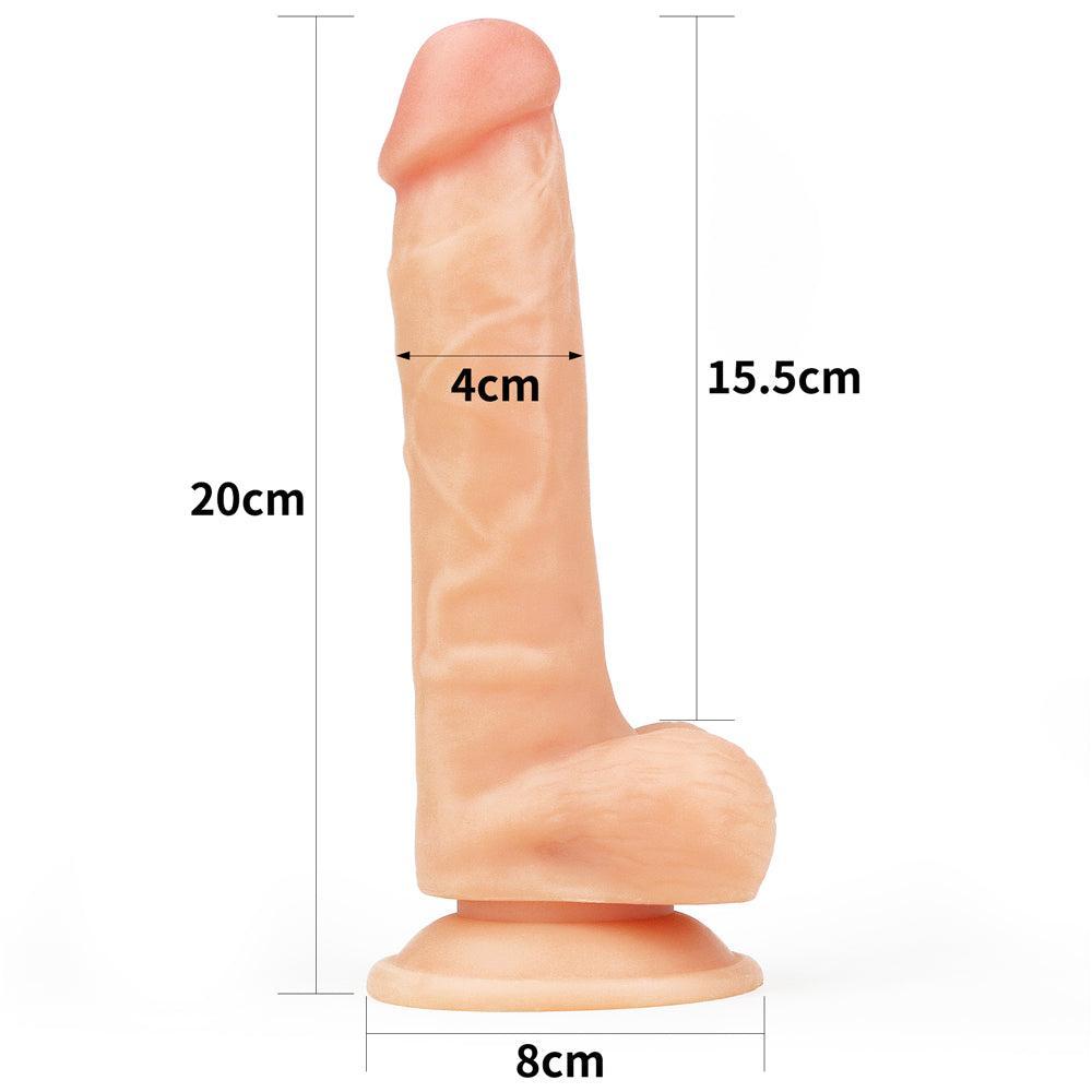Ultra Soft Realistic Suction Cup Dildo 8"