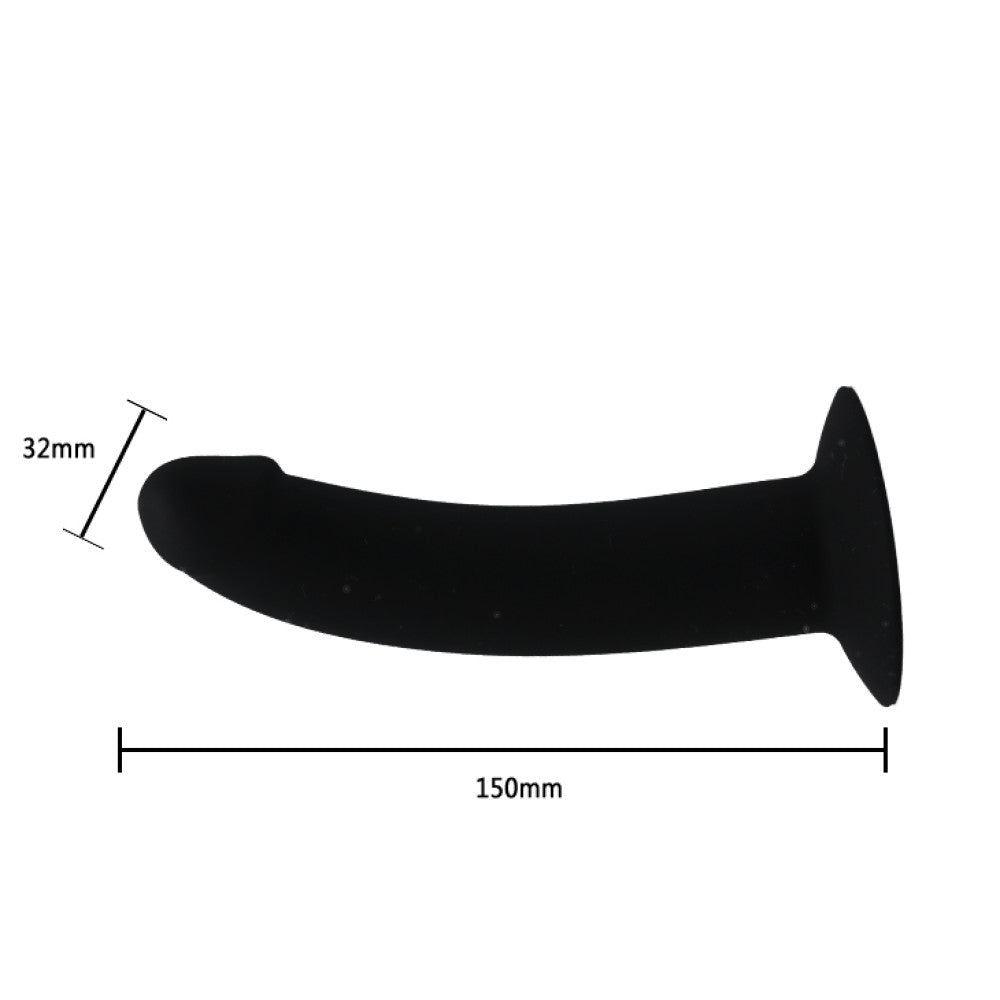 Ultra Strap On Belt 5.9" Dildo Black