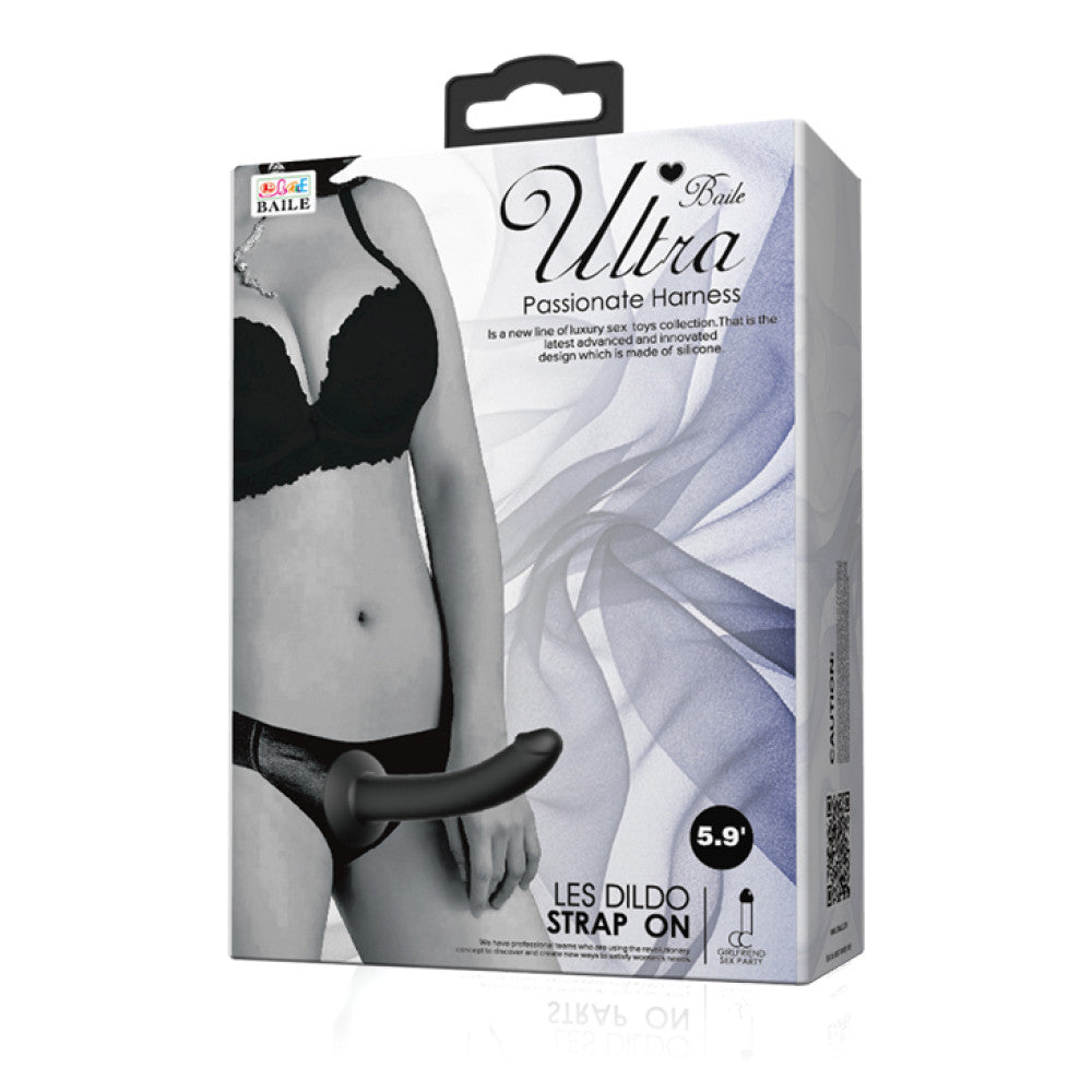 Ultra Strap On Belt 5.9" Dildo Black