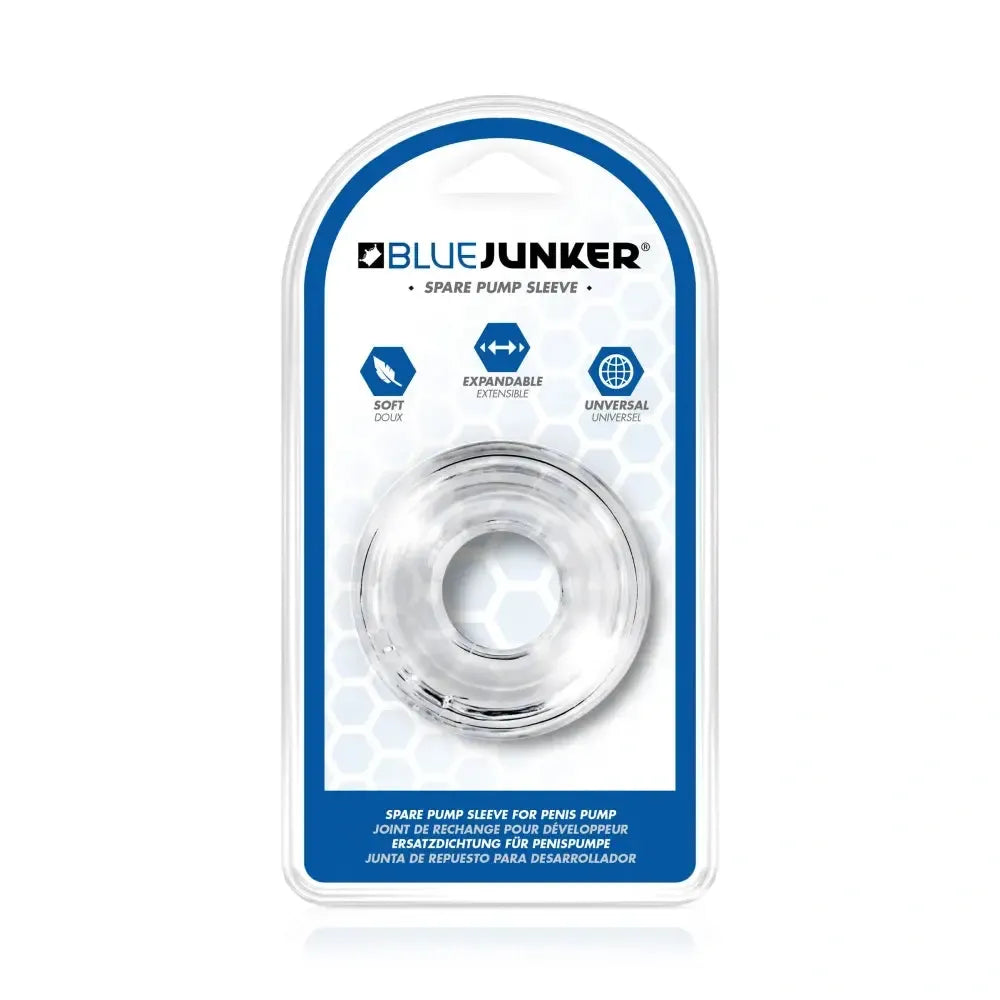 Blue Junker Spare Penis Pump Sleeve Transparent