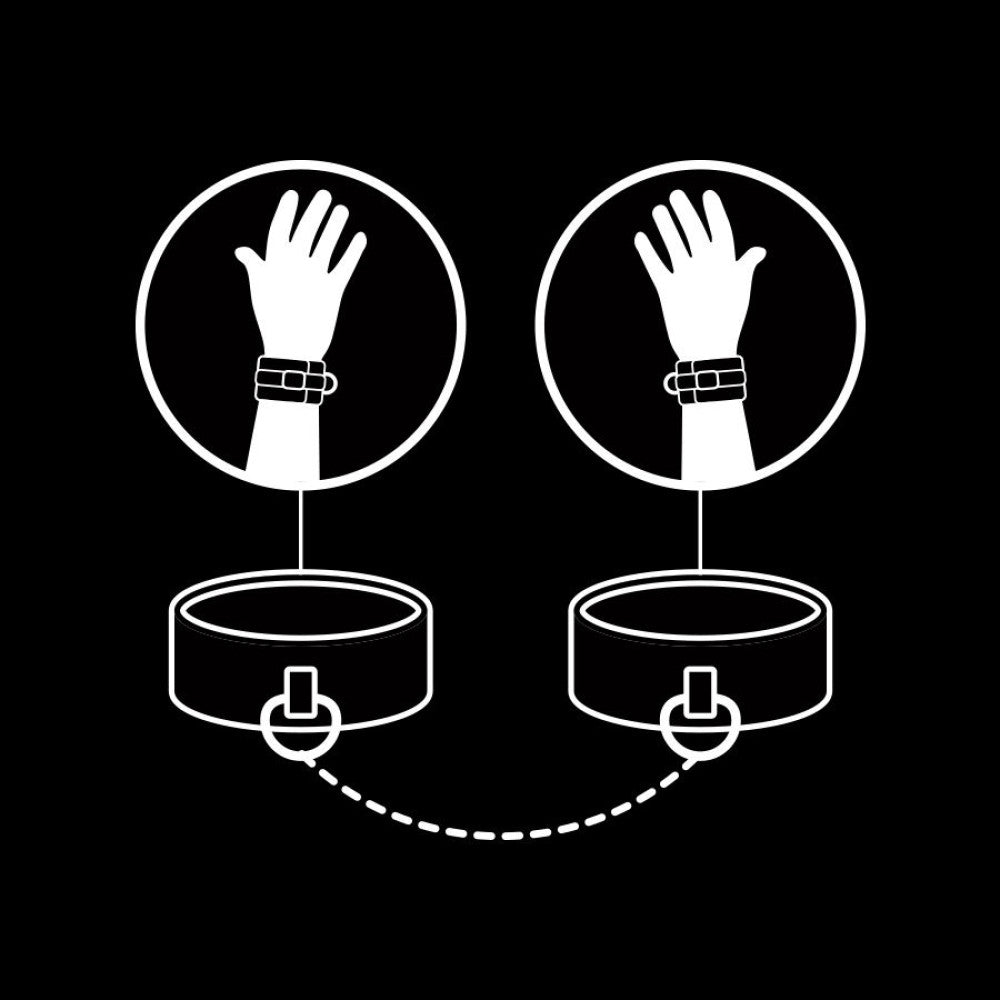 Fetish Submissive Vegan Leather Handcuffs
