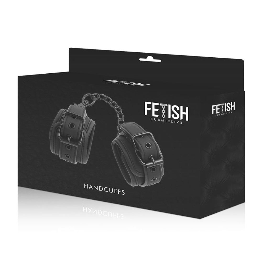 Fetish Submissive Vegan Leather Handcuffs